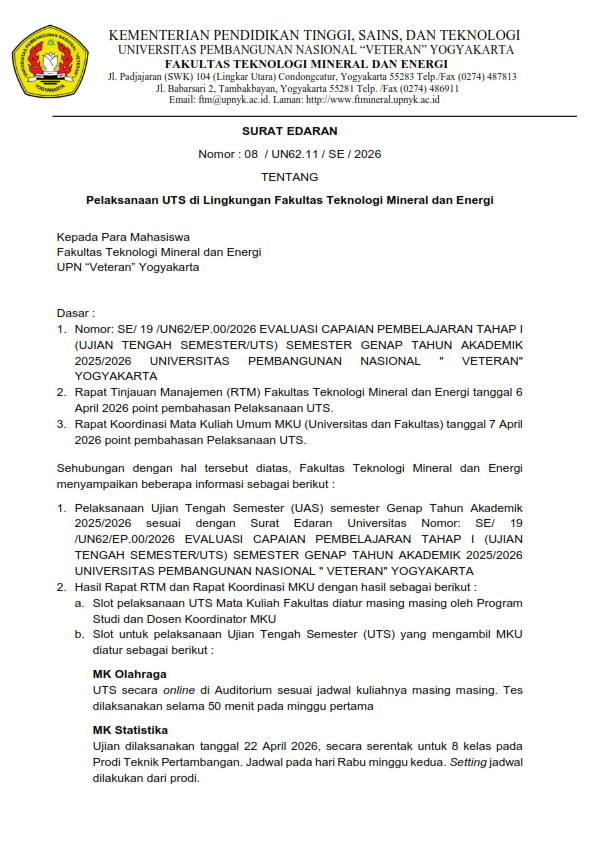 Program Studi Teknik Lingkungan